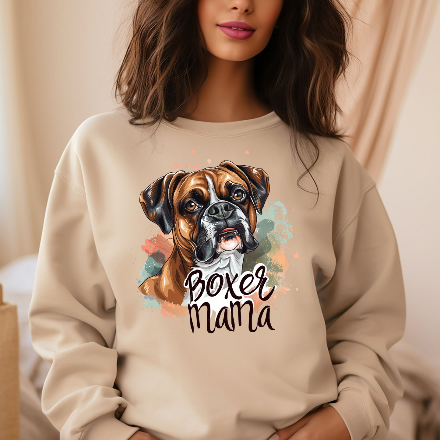 Boxer Mom Crewneck Sweatshirt