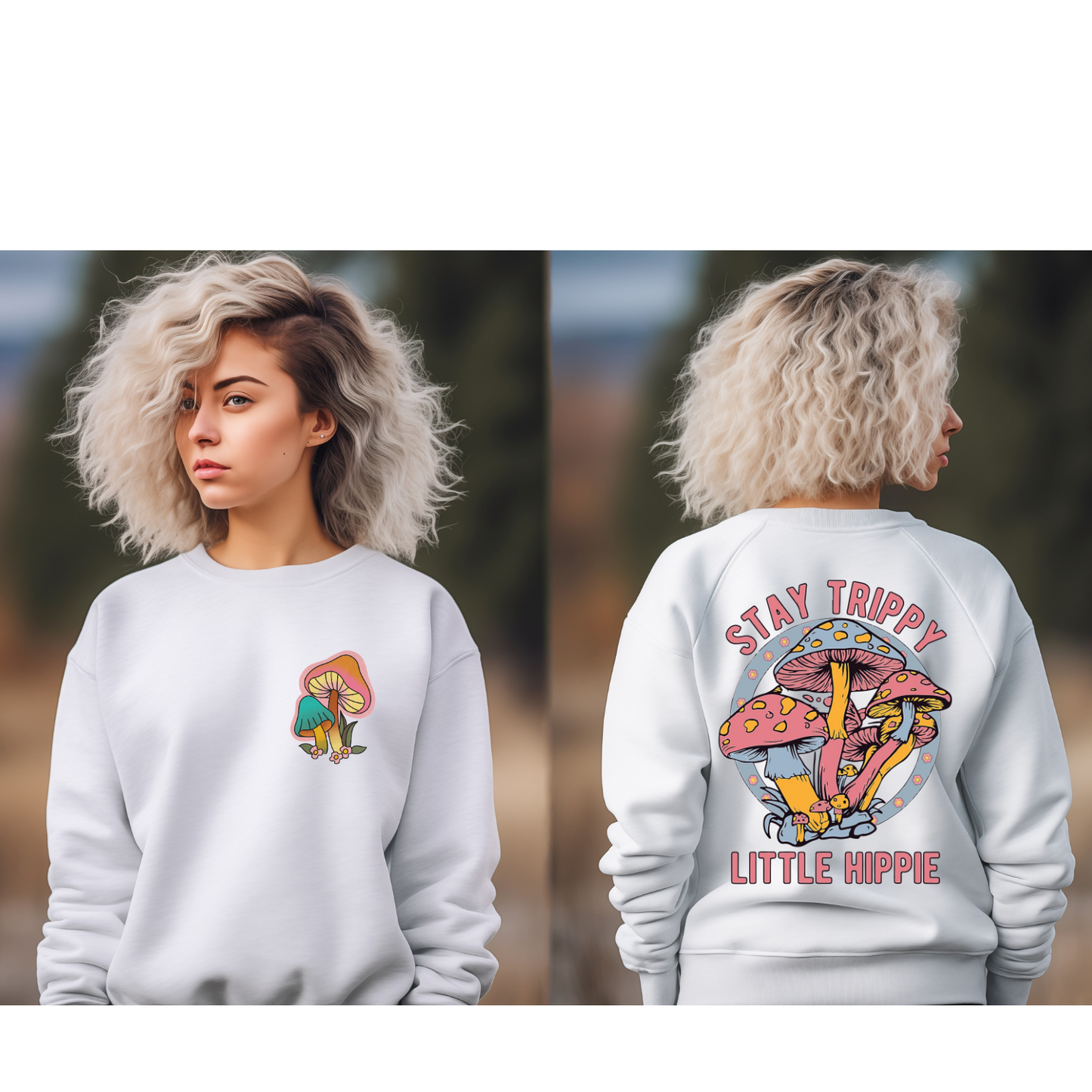 Stay Trippy Little Hippy Crewneck Sweatshirt