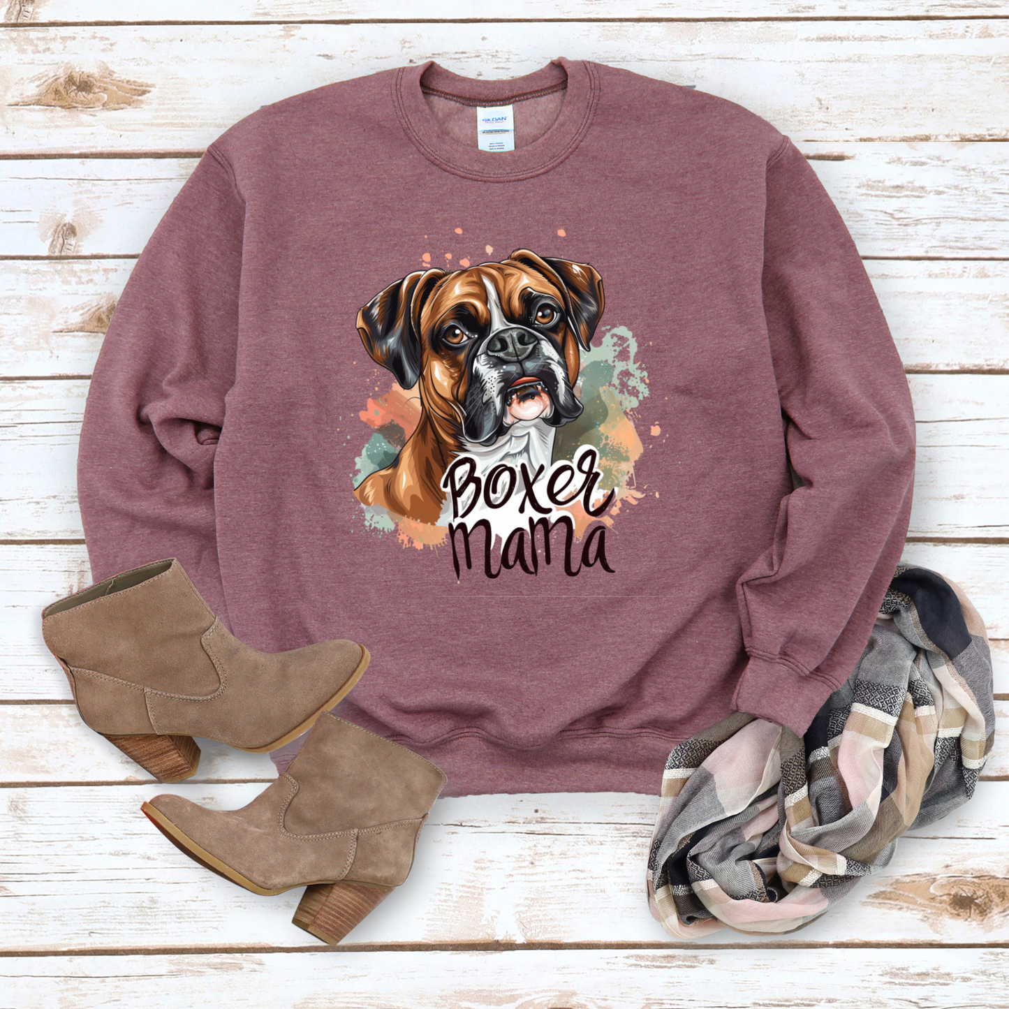 Boxer Mom Crewneck Sweatshirt