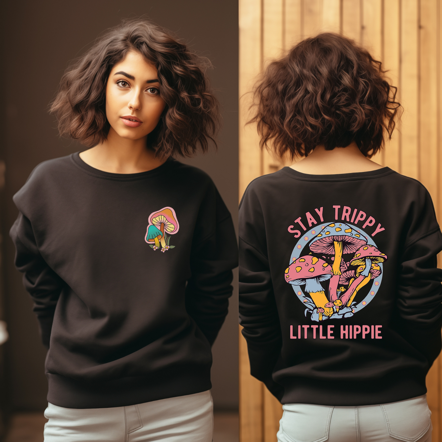 Stay Trippy Little Hippy Crewneck Sweatshirt