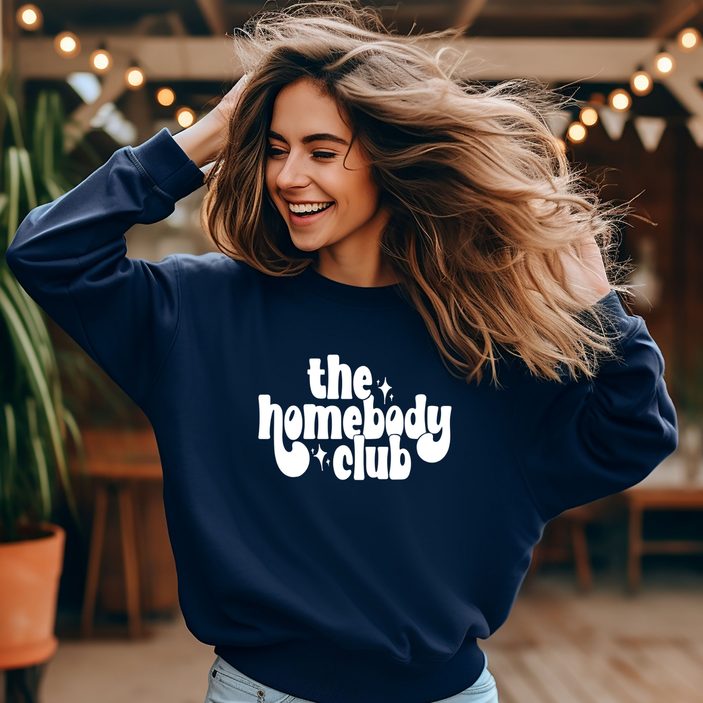 Homebody Club Crew Neck Sweatshirt - gift for mom - homebody