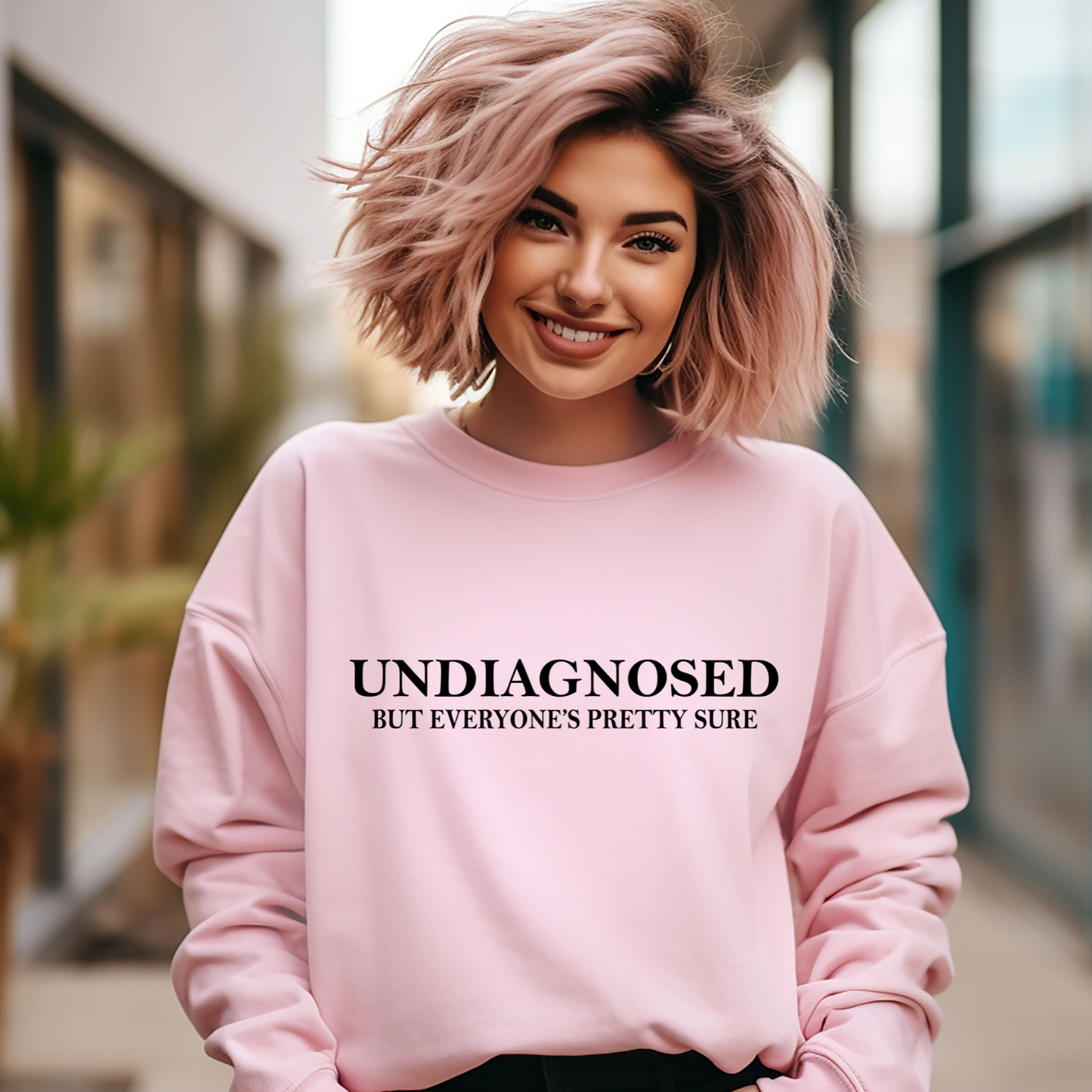 "Undiagnosed but Everyone's Pretty Sure" Unisex ADHD Humor Sweatshirt