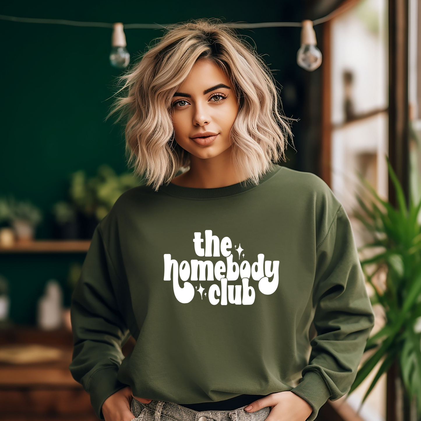 Homebody Club Crew Neck Sweatshirt - gift for mom - homebody
