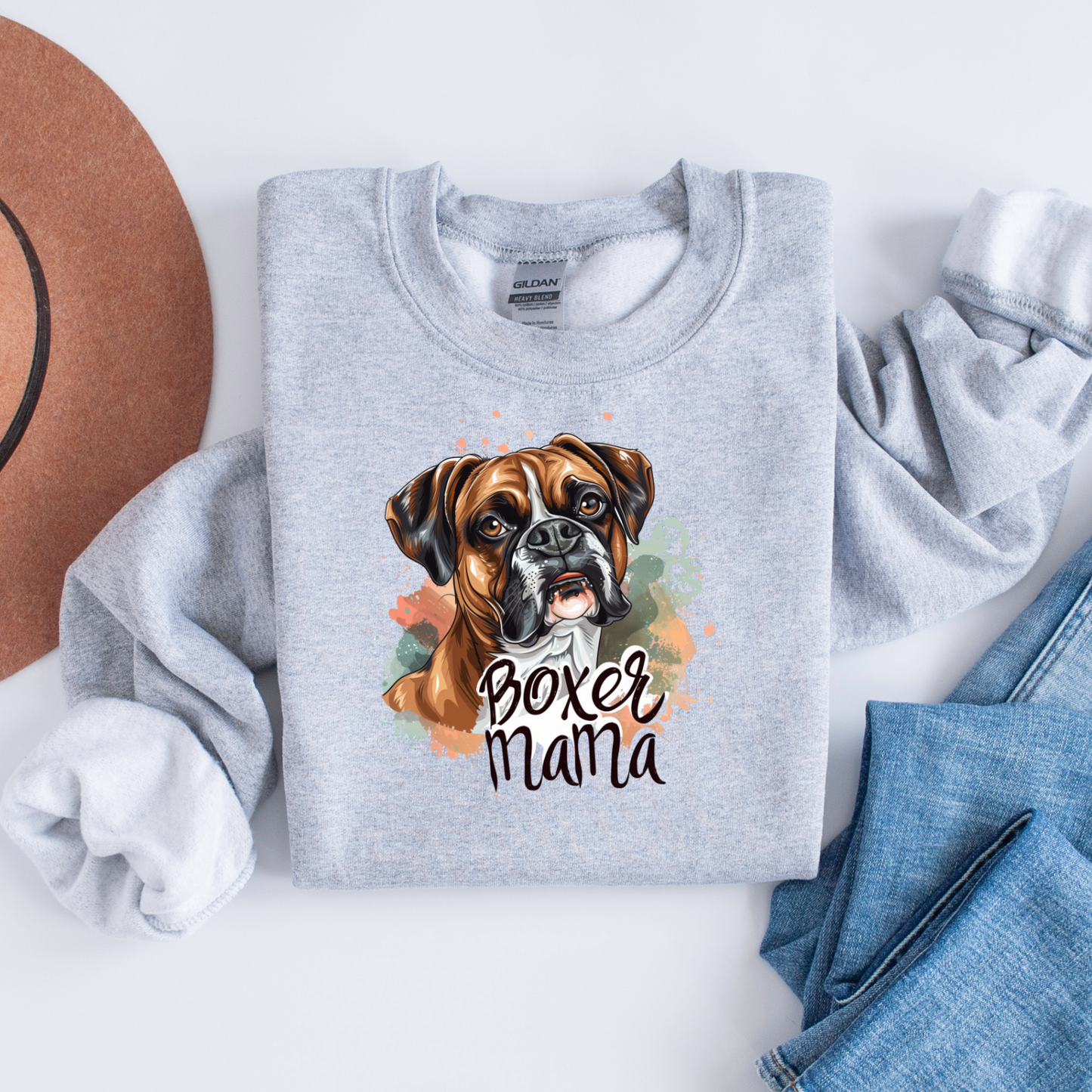 Boxer Mom Crewneck Sweatshirt