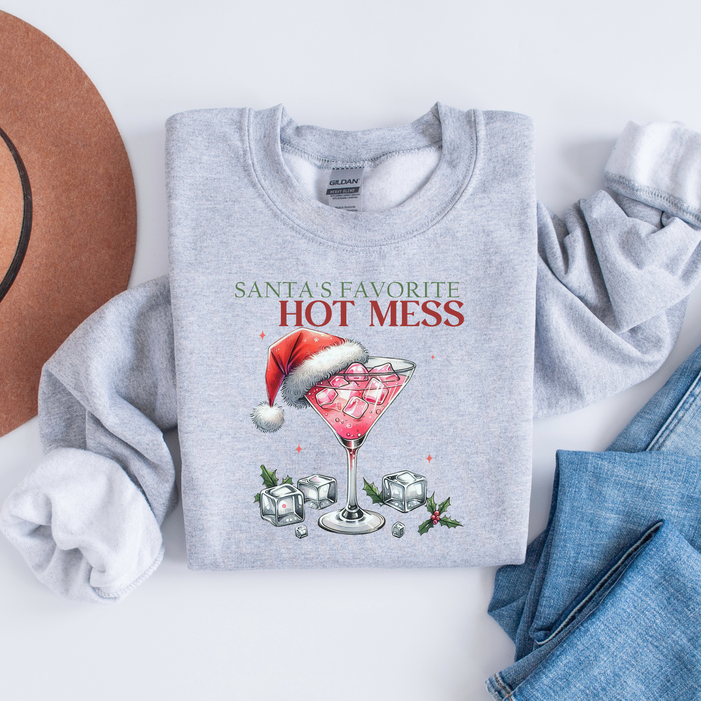 Santa's Favorite Hot Mess Sweatshirt - Ugly Christmas sweater - Christmas sweater