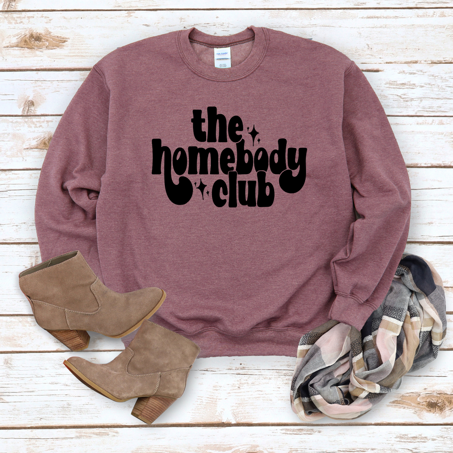 Homebody Club Crew Neck Sweatshirt - gift for mom - homebody