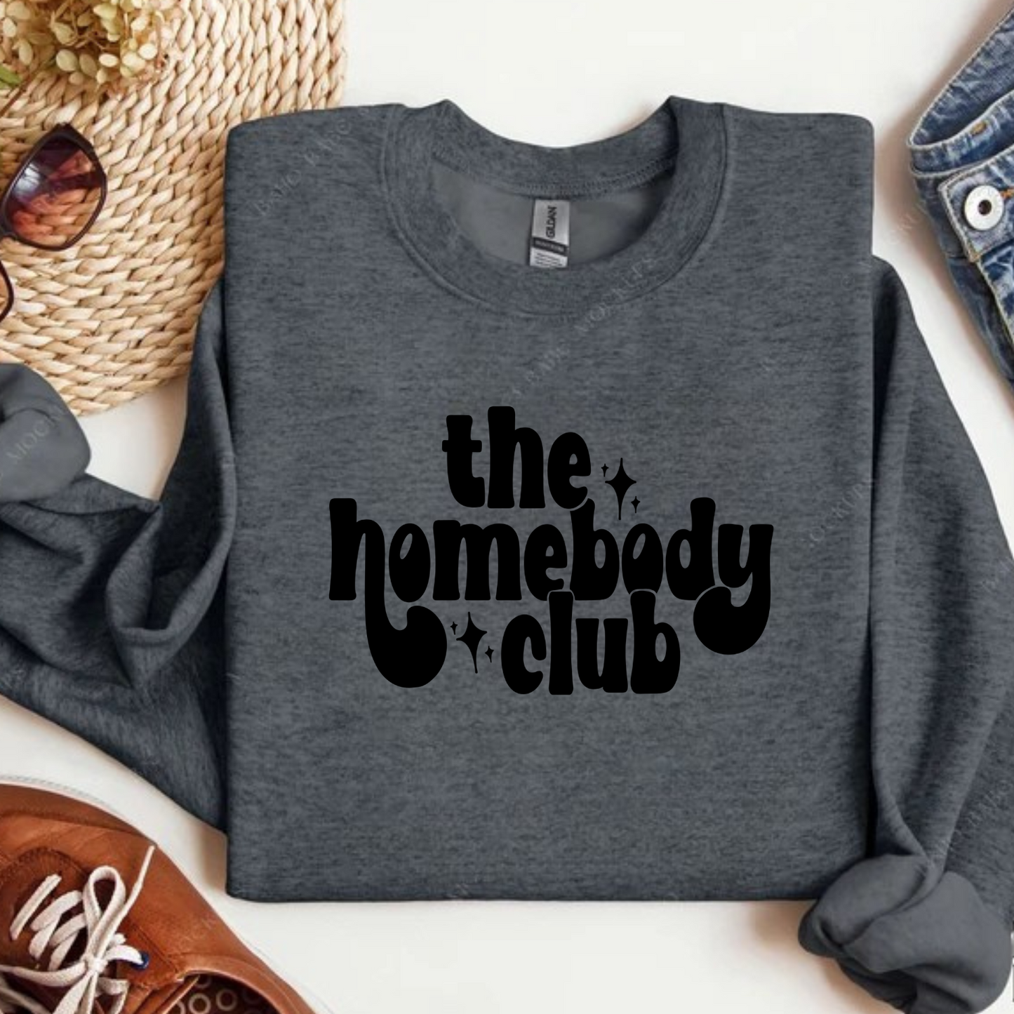 Homebody Club Crew Neck Sweatshirt - gift for mom - homebody