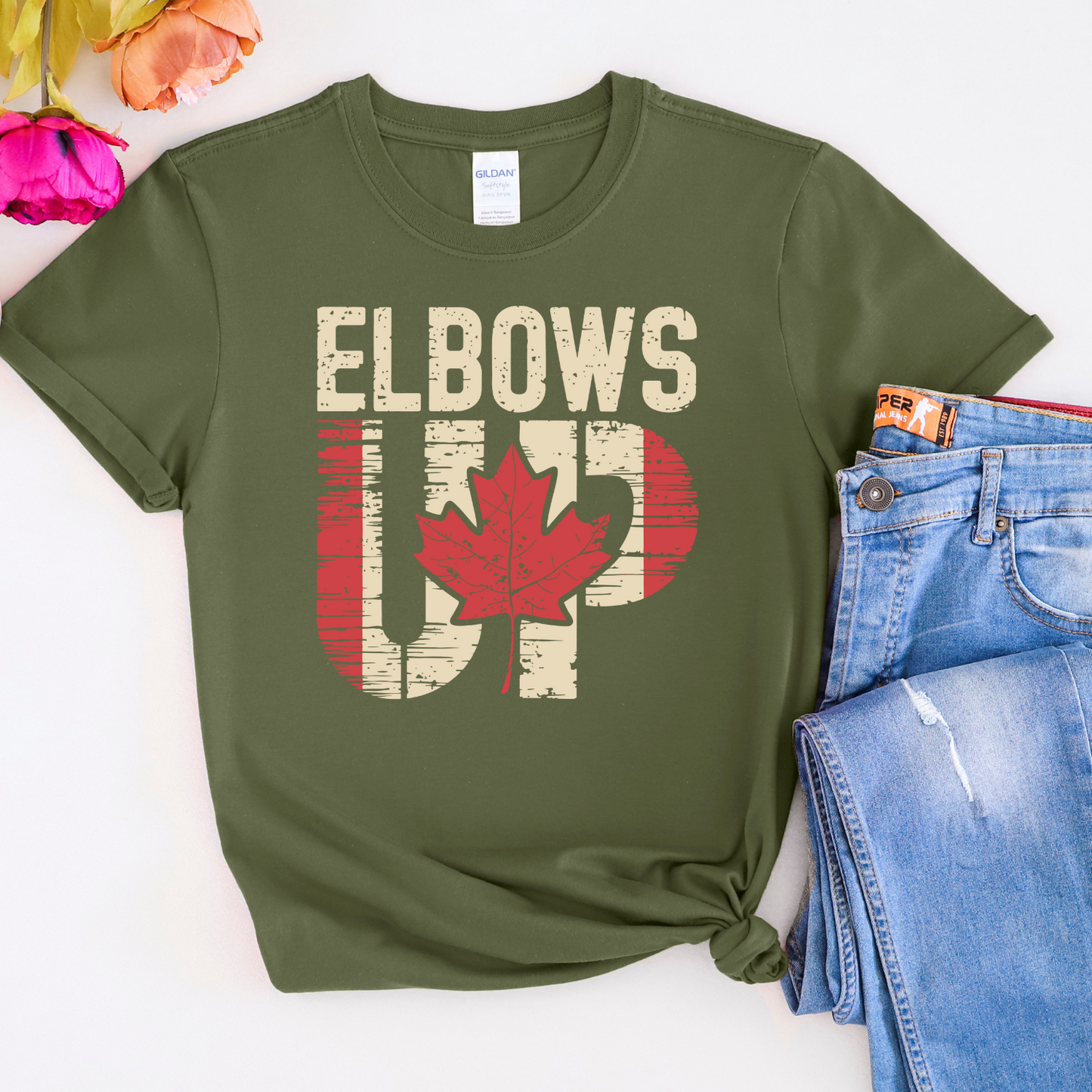 Elbows Up Custom T-Shirt