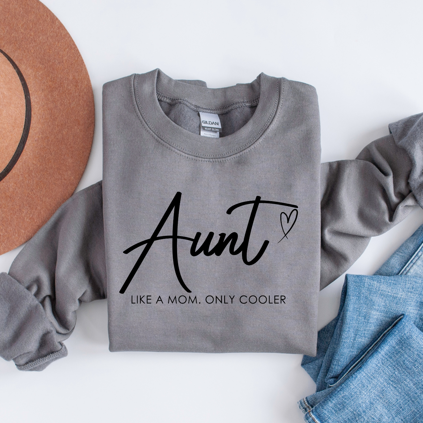 Aunt, Like a Mom Only Cooler Crewneck Sweatshirt