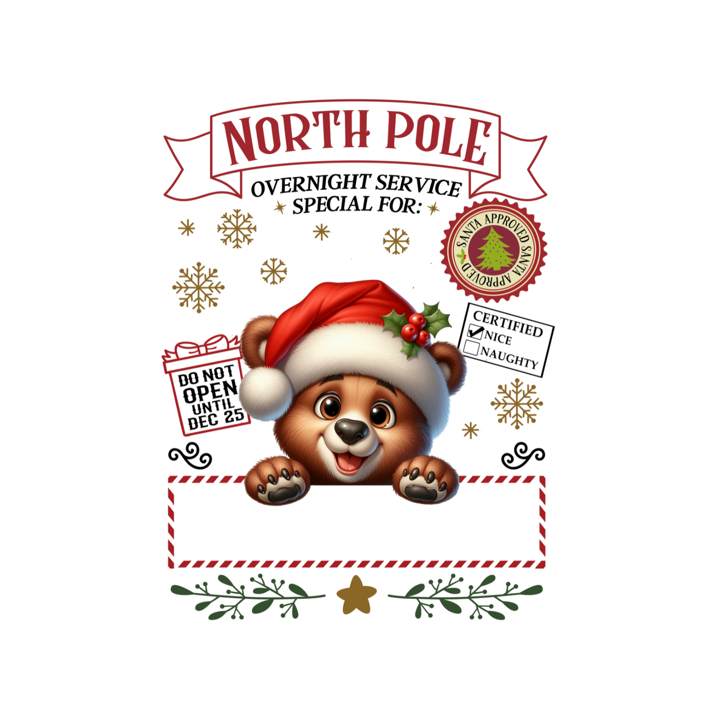 North Pole Personalized Santa Sacks