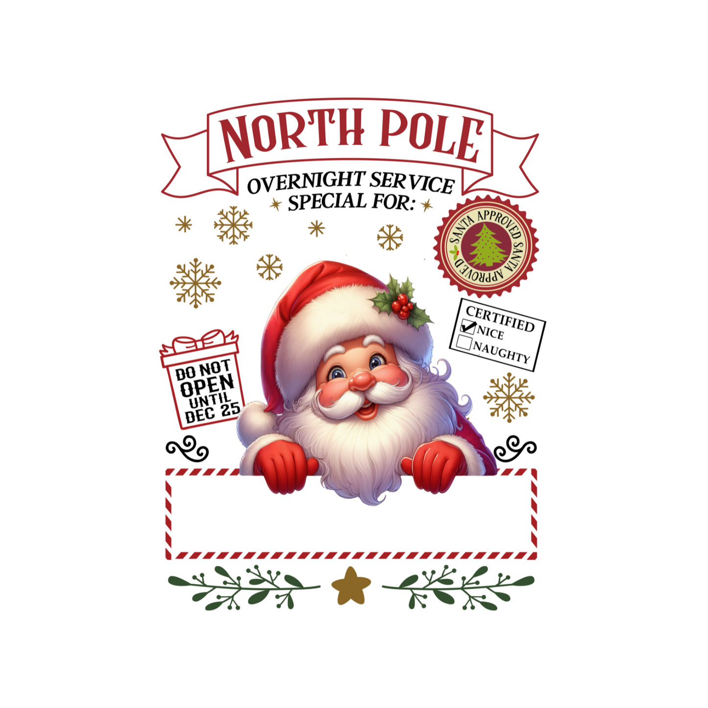 North Pole Personalized Santa Sacks