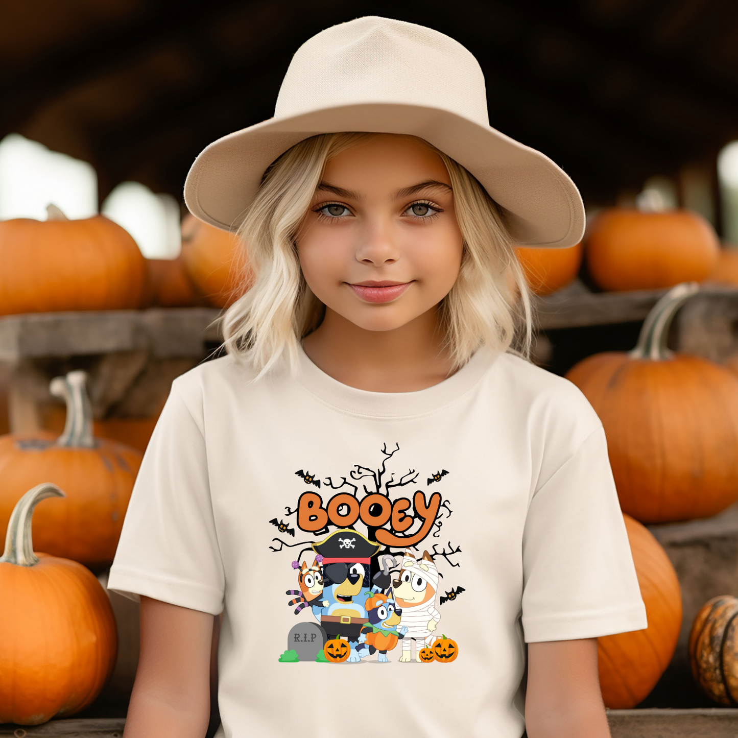 BOOey Custom Kids Halloween Shirt - Cartoon Halloween T-Shirt