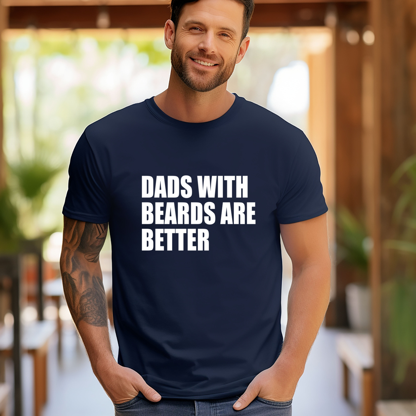 Dads with Beards are better Custom Tshirt | Fathers Day Shirt