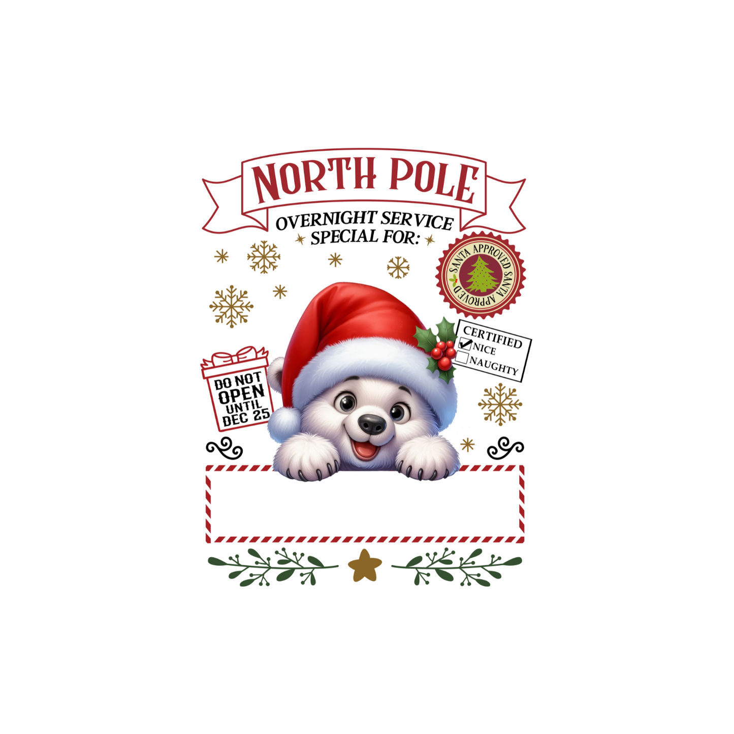 North Pole Personalized Santa Sacks