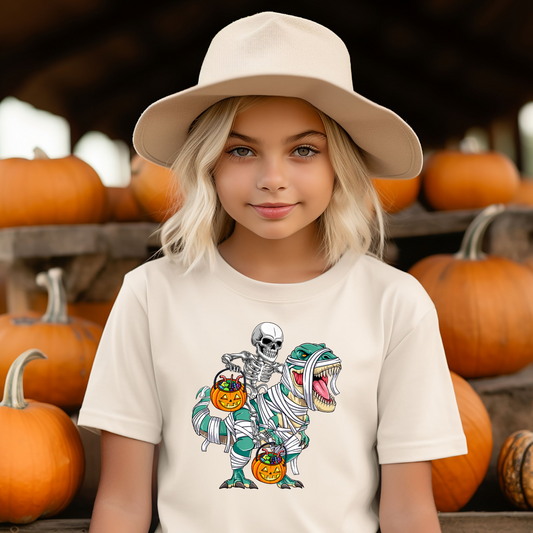 Funny Halloween Dinosaur Custom T-Shirt