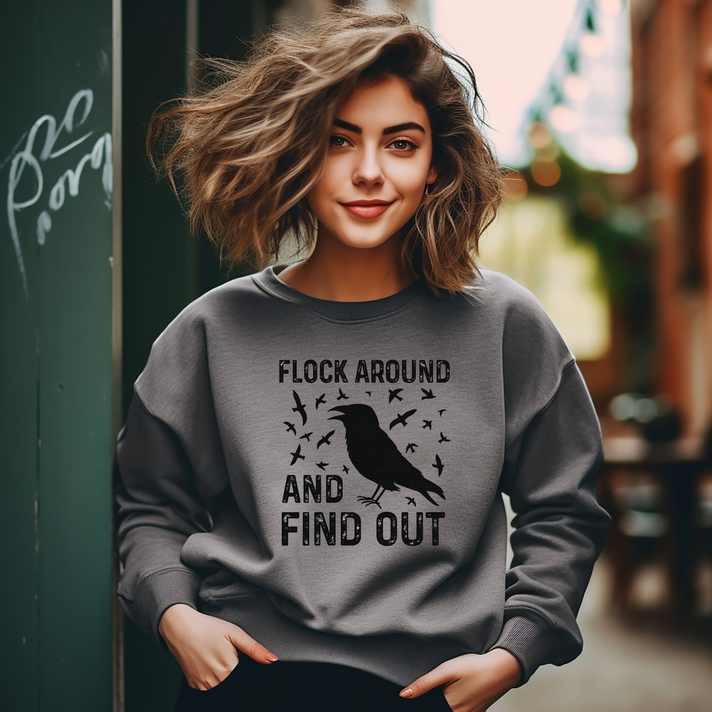 Flock Around & Find Out Crewneck Sweatshirt | Funny Graphic Sweatshirt
