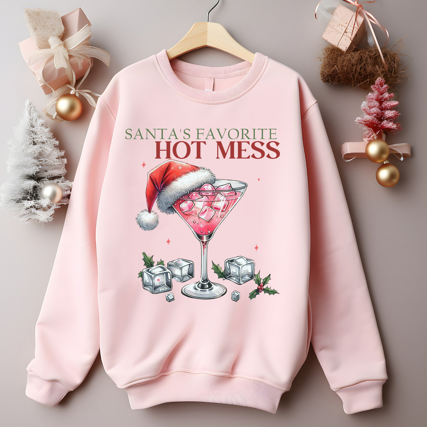 Santa's Favorite Hot Mess Sweatshirt - Ugly Christmas sweater - Christmas sweater