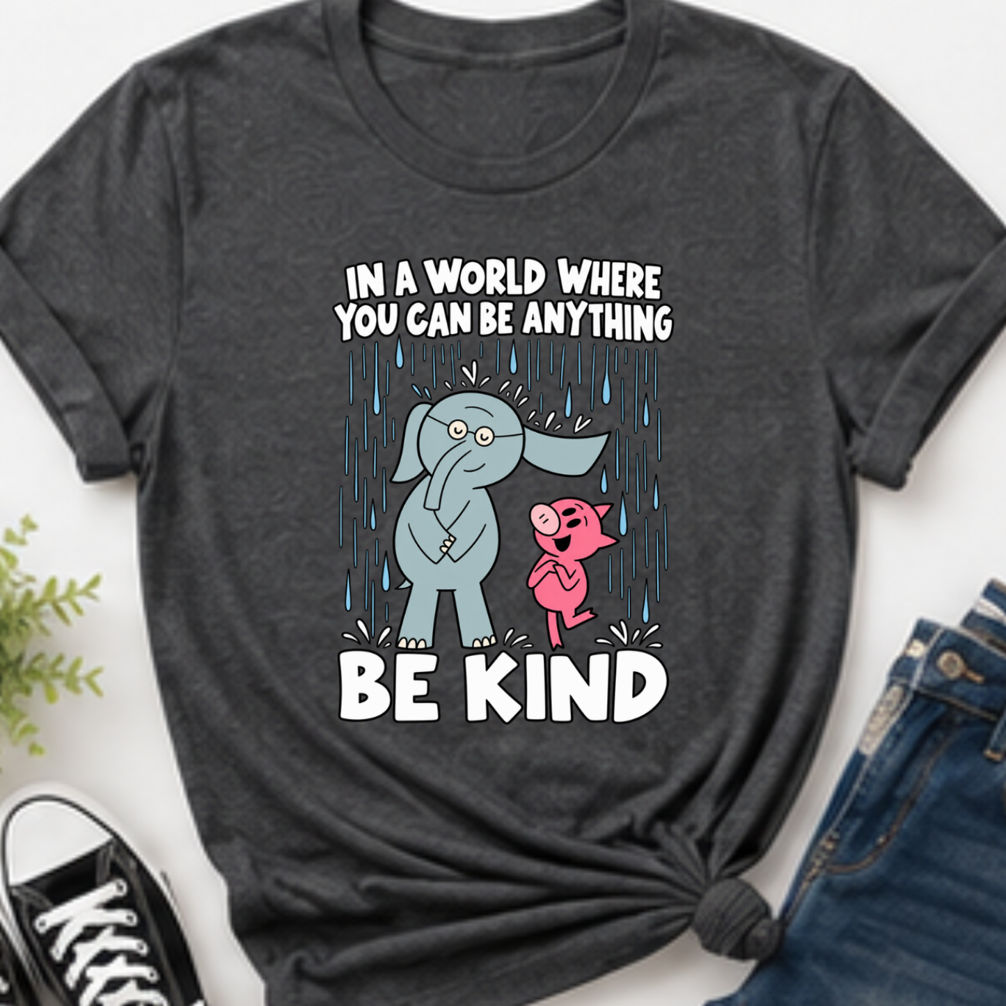 In a world where you can be anything, be kind Cute Custom Tshirt