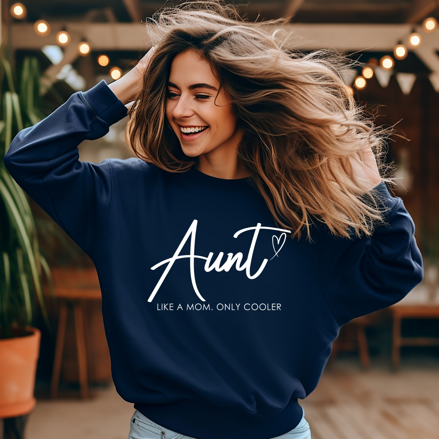 Aunt, Like a Mom Only Cooler Crewneck Sweatshirt