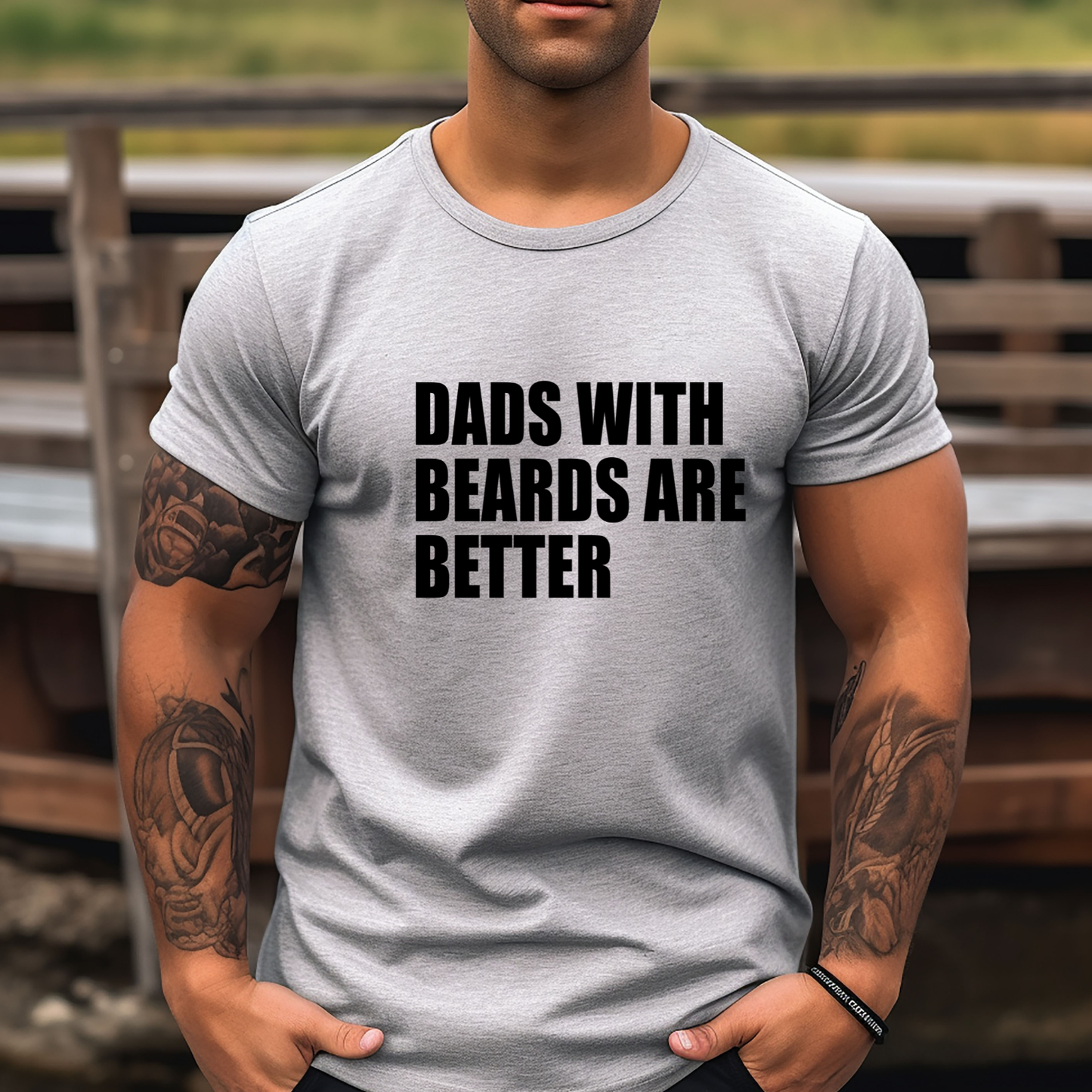 Dads with Beards are better Custom Tshirt | Fathers Day Shirt