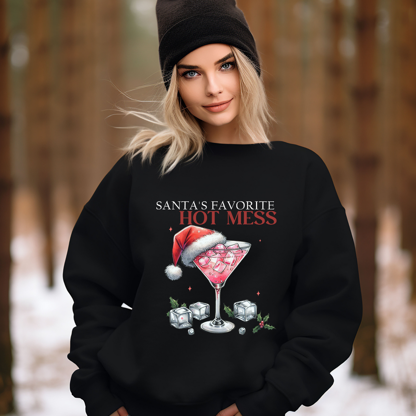 Santa's Favorite Hot Mess Sweatshirt - Ugly Christmas sweater - Christmas sweater