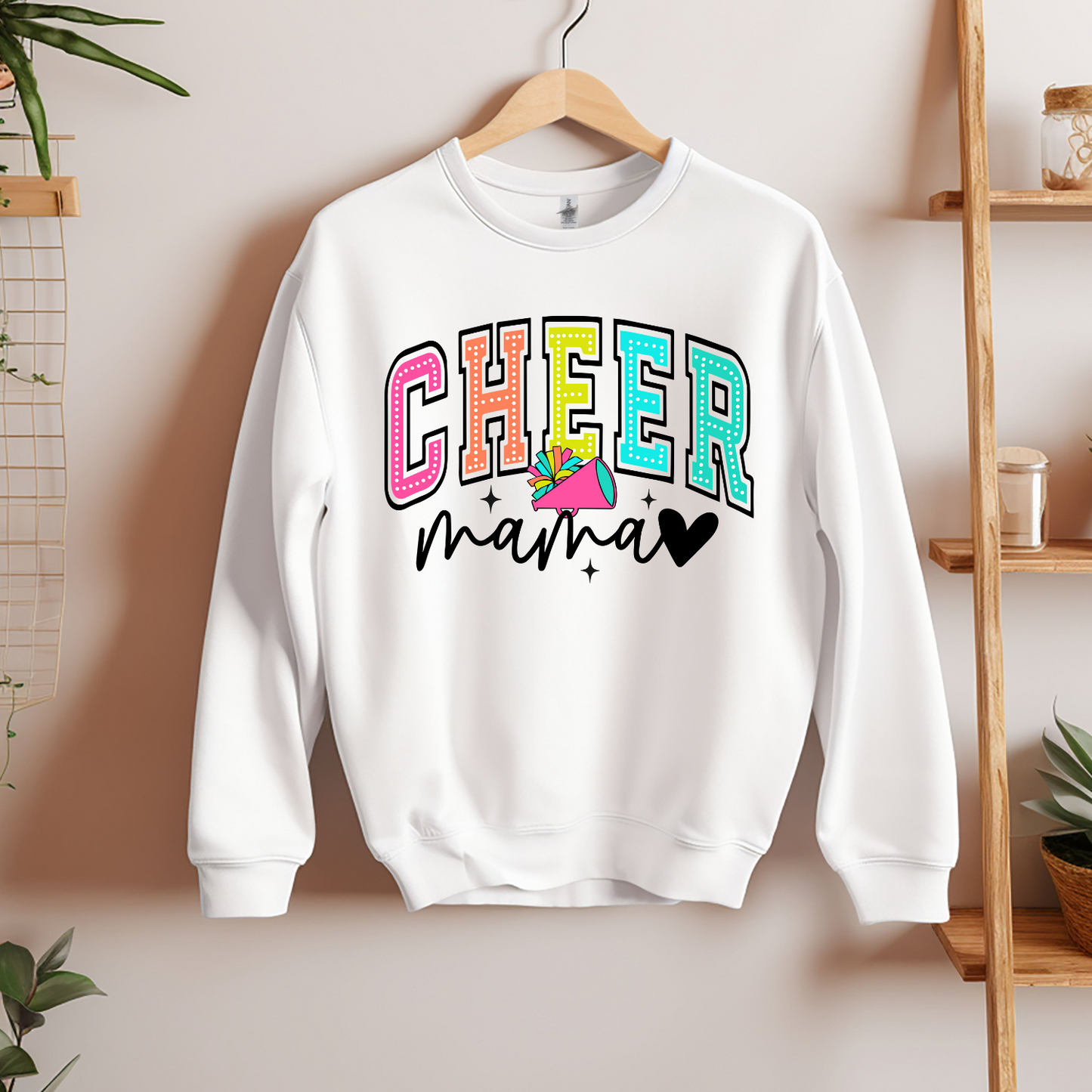 Retro Cheer Mom Crewneck Sweatshirt