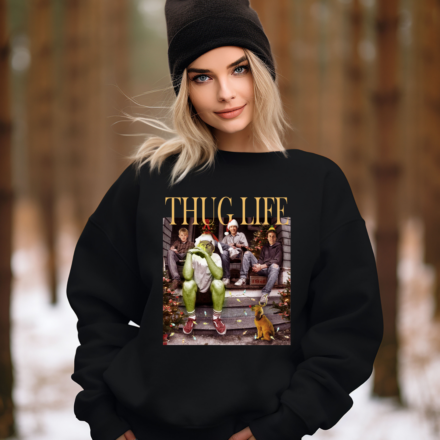 Thug Life Christmas Sweatshirt, unisex sweatshirt, ugly christmas sweater, funny christmas sweater