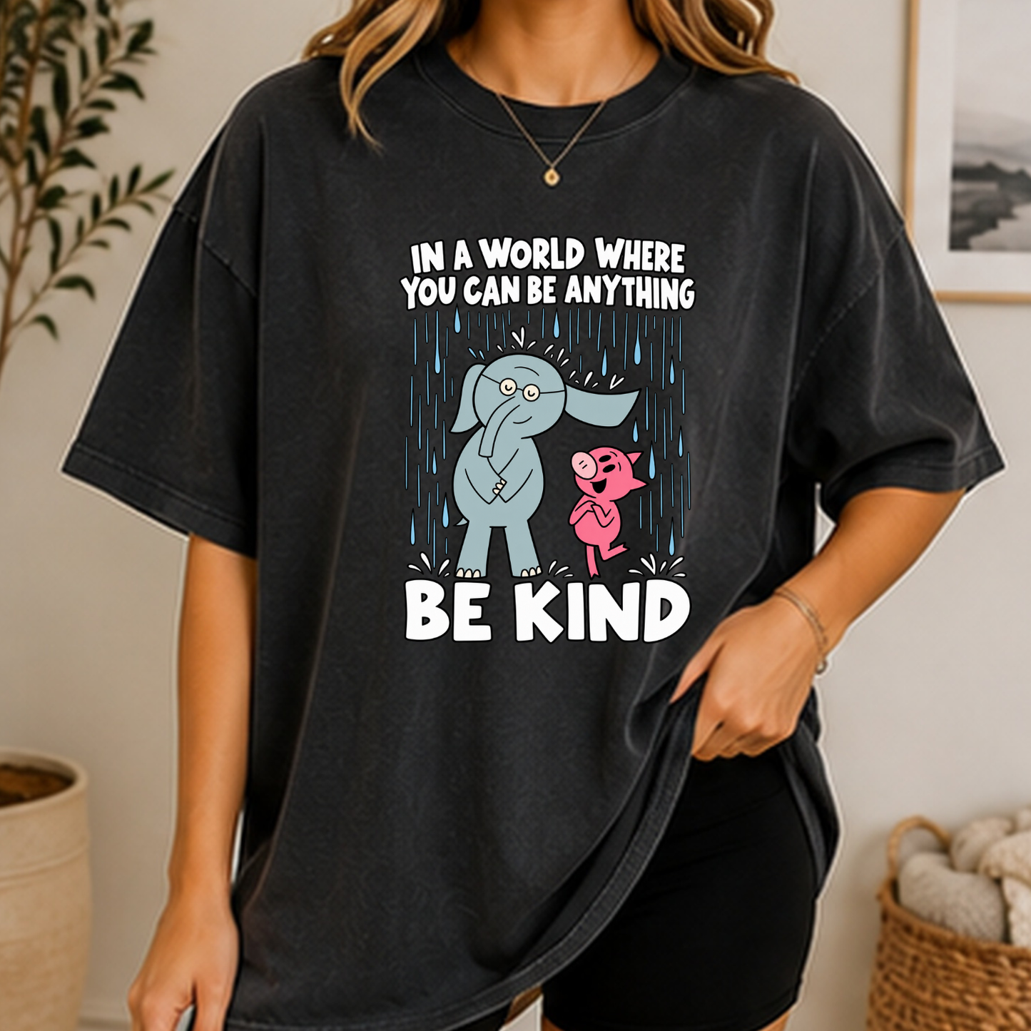 In a world where you can be anything, be kind Cute Custom Tshirt