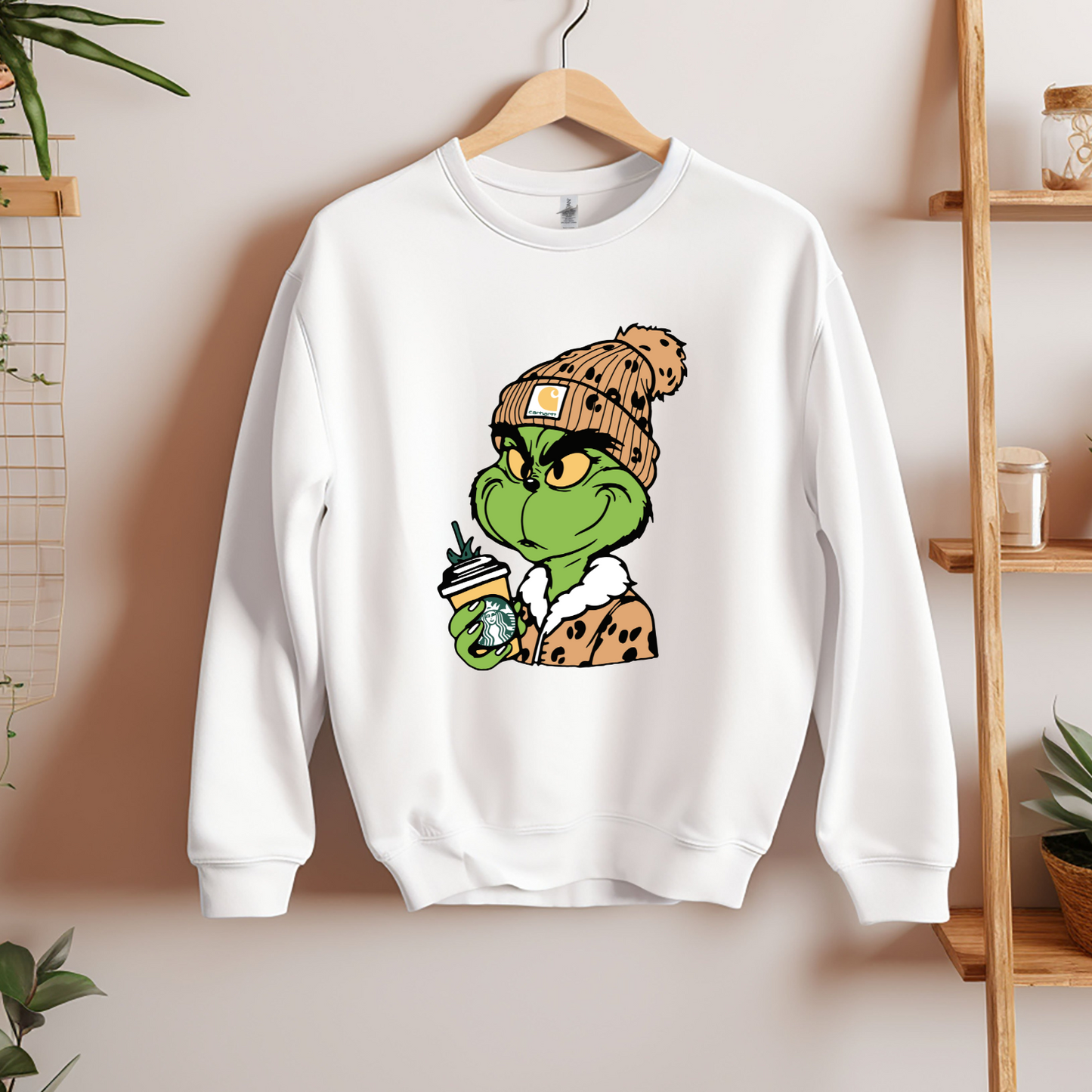 Brown Boujee Grinch funny unisex sweatshirt