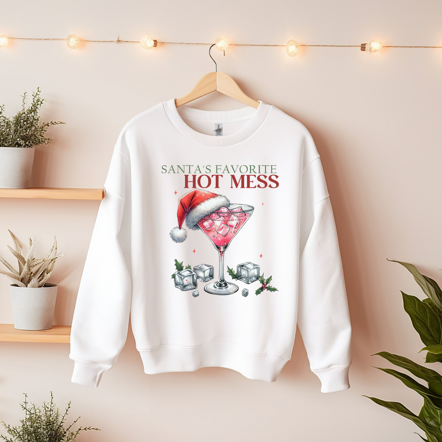 Santa's Favorite Hot Mess Sweatshirt - Ugly Christmas sweater - Christmas sweater