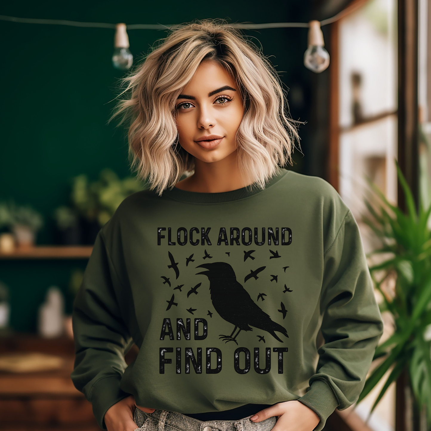Flock Around & Find Out Crewneck Sweatshirt | Funny Graphic Sweatshirt