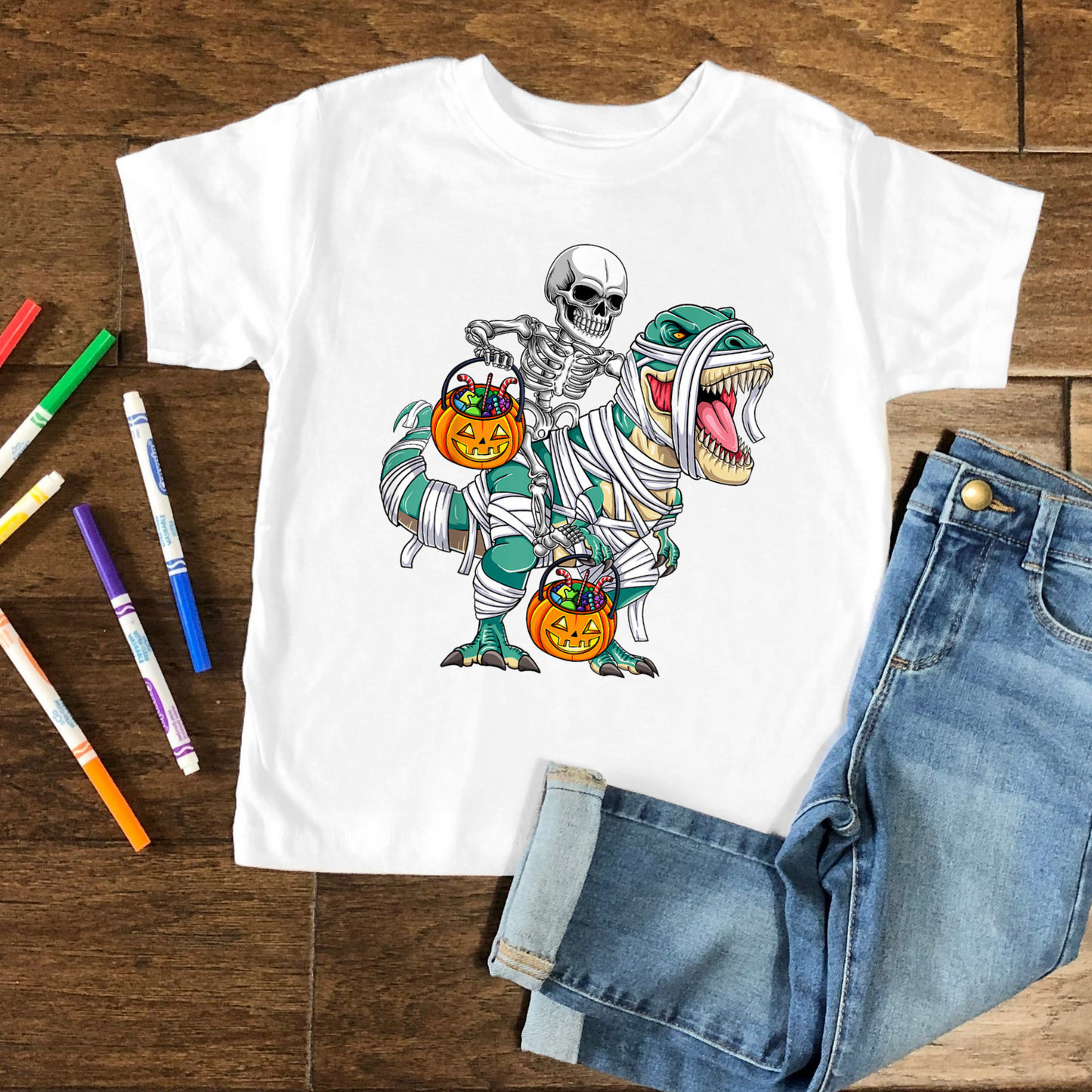 Funny Halloween Dinosaur Custom T-Shirt