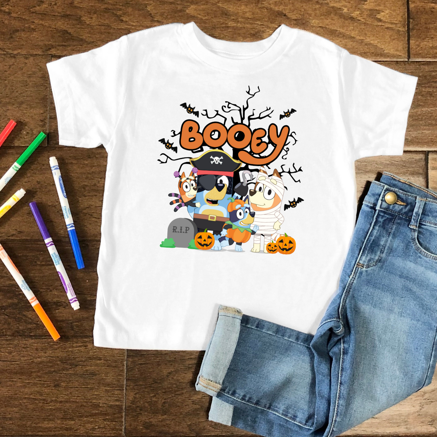 BOOey Custom Kids Halloween Shirt - Cartoon Halloween T-Shirt