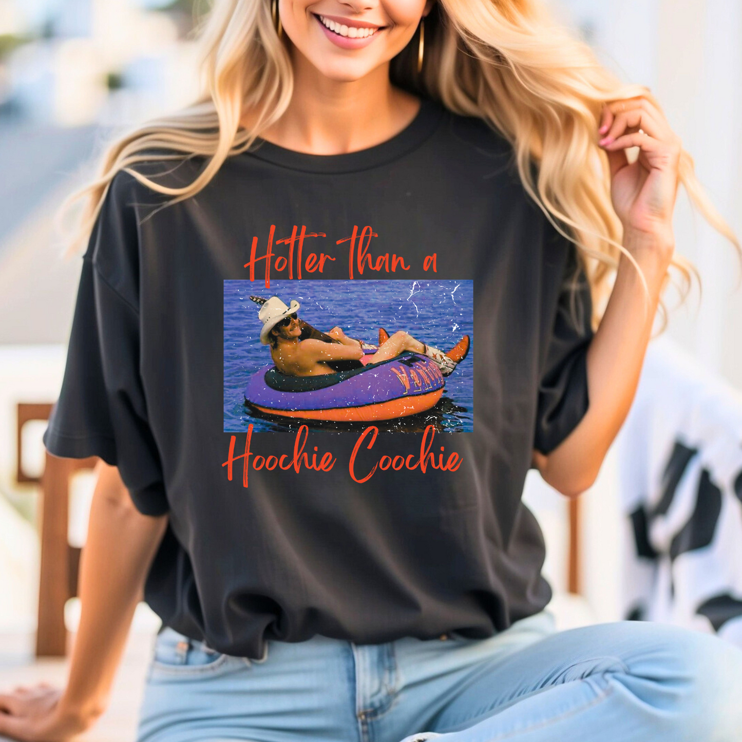 Hotter Than A Hoochy Coochie Unisex T-shirt - gift - country music fan