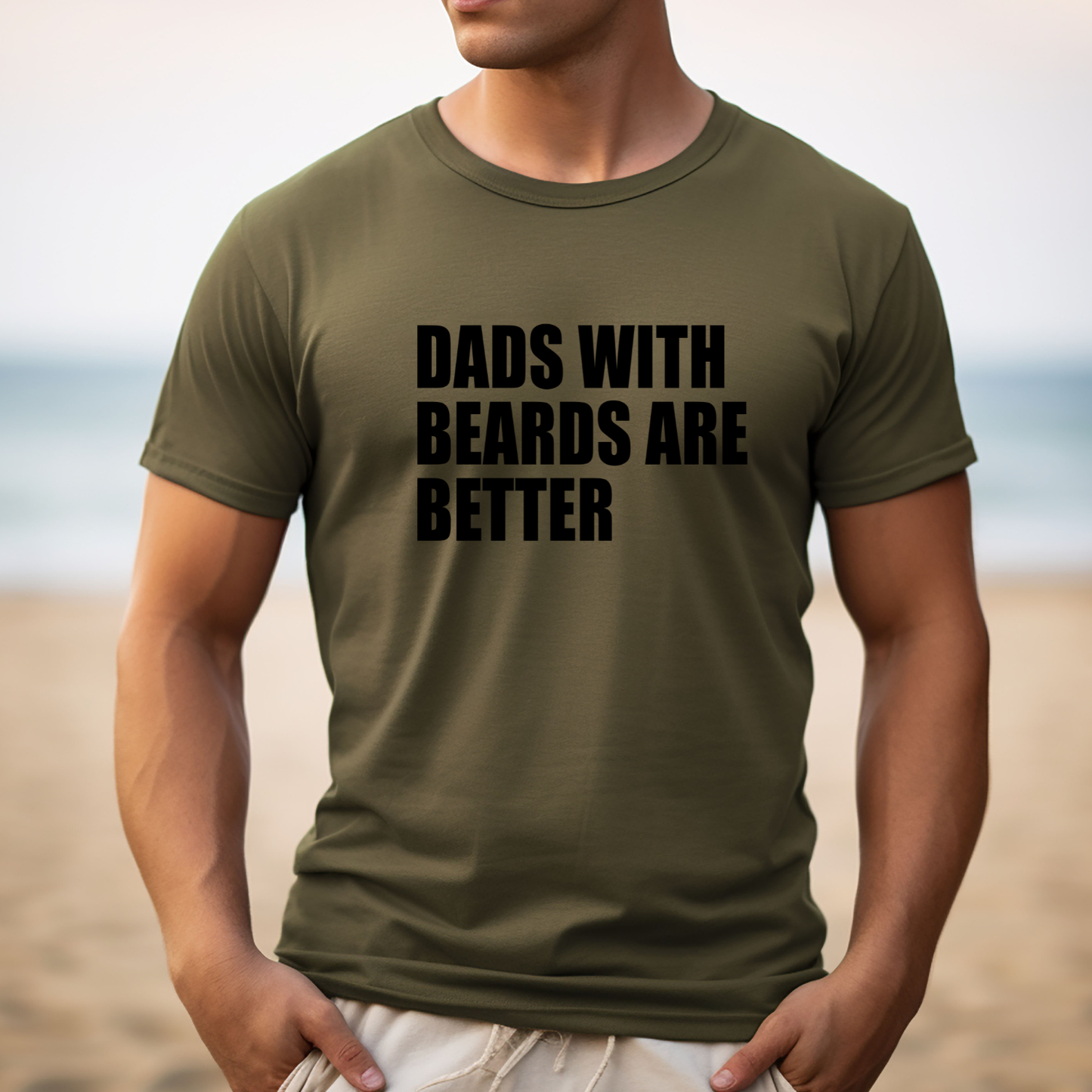 Dads with Beards are better Custom Tshirt | Fathers Day Shirt