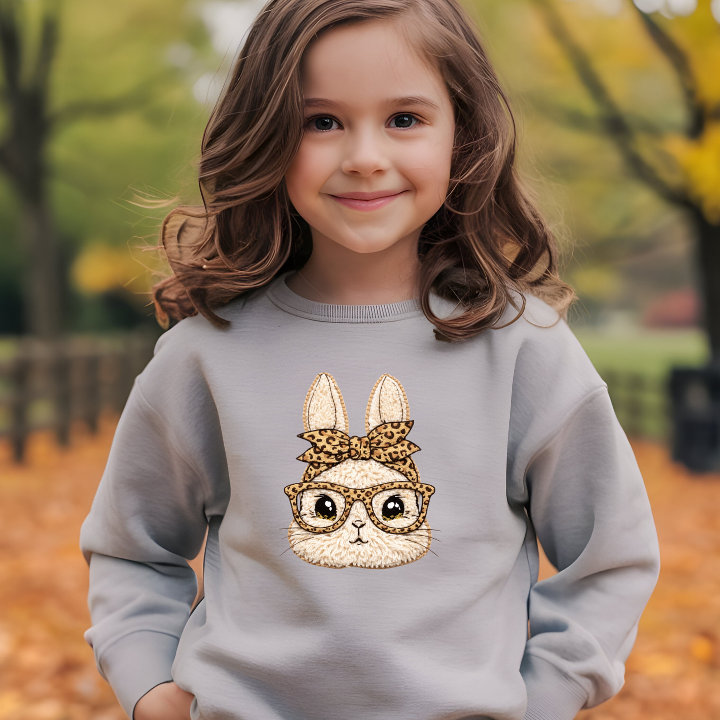 Leopard Print Bunny Easter Shirt | Cute Easter Tee or Sweatshirt | Youth & Adult Sizes