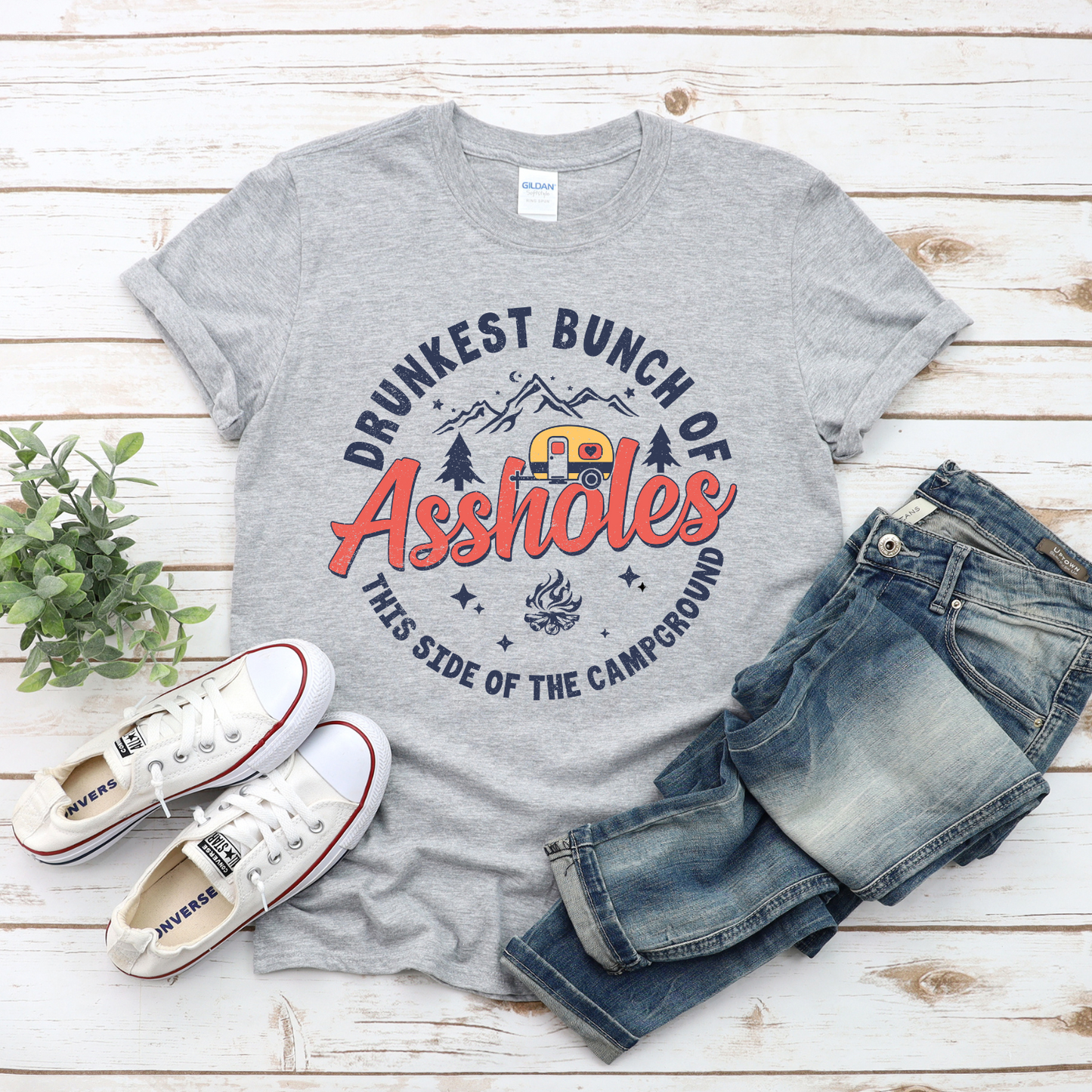 Drunkest Bunch of Assholes this side of the campground | Sweatshirt | Tshirt | Funny Camping Shirt
