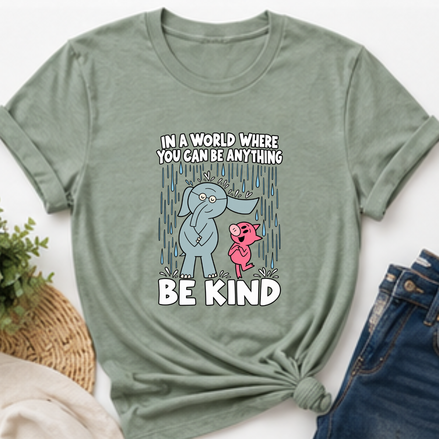 In a world where you can be anything, be kind Cute Custom Tshirt