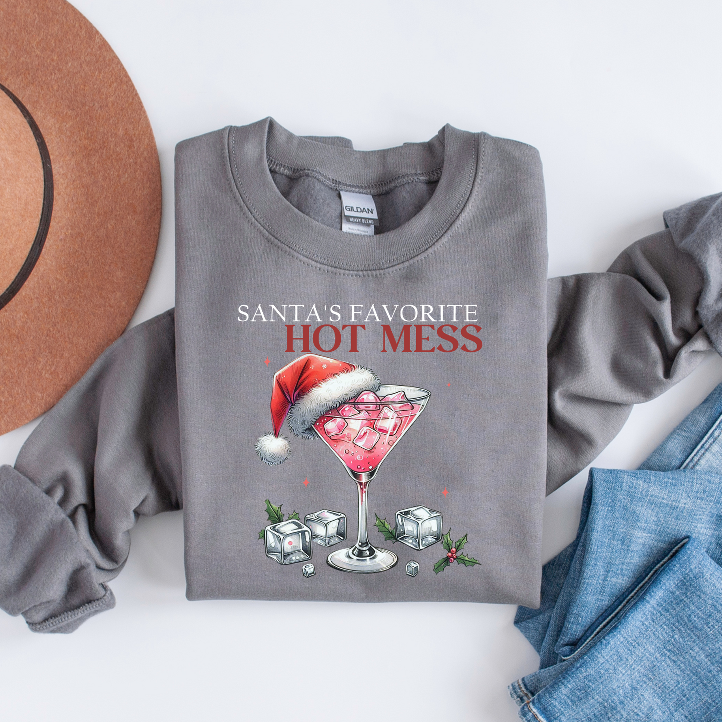 Santa's Favorite Hot Mess Sweatshirt - Ugly Christmas sweater - Christmas sweater