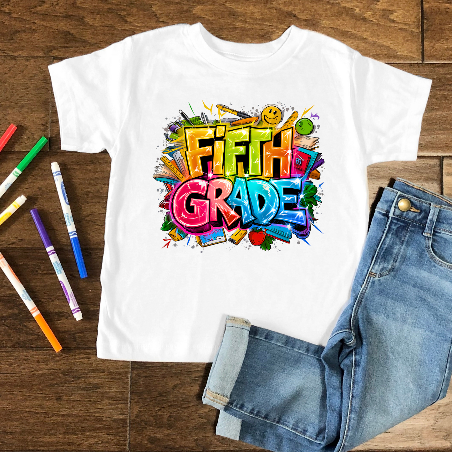 Kids Graffiti-Style Back to School Shirt – Custom Grade