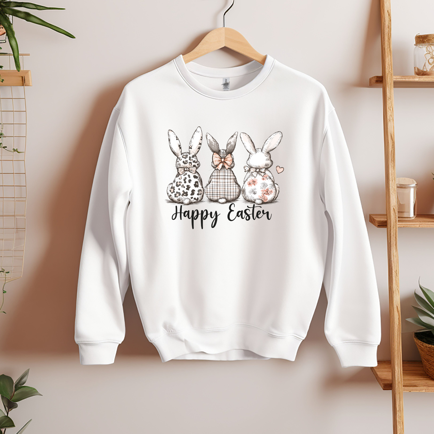 Happy Easter Bunny Shirt | Cute Easter Bunny Tee or Sweatshirt | Youth & Adult Sizes