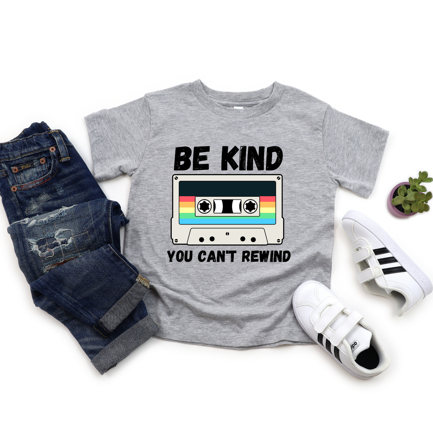 Be Kind You Can't Rewind, Kids Pink T-Shirt