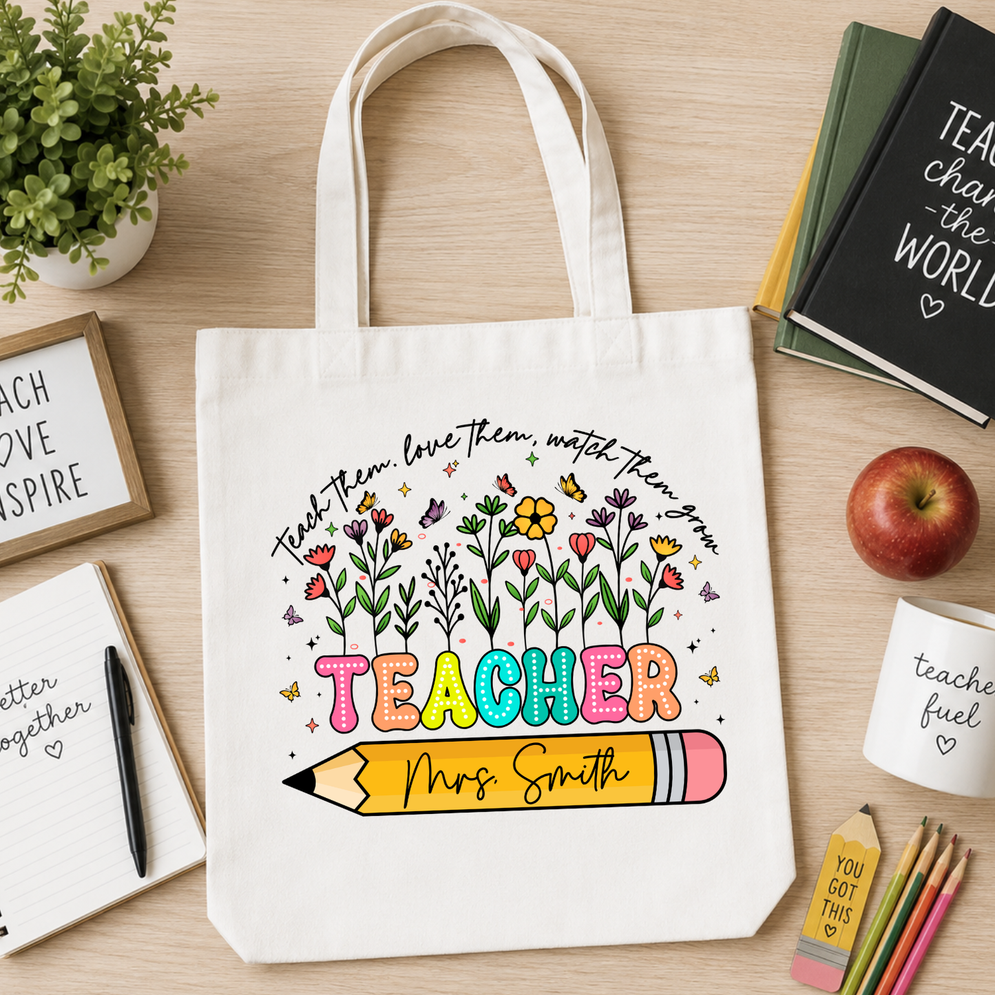 Teacher Tote Bags – Stylish, Practical & Perfect for Everyday Teacher Life | Year end gift