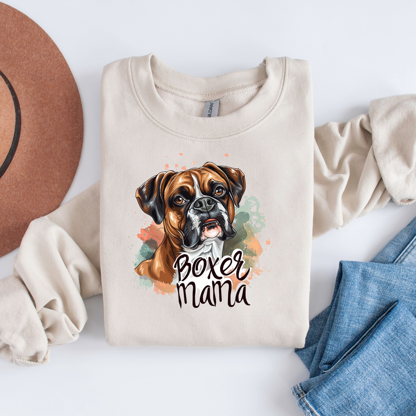 Boxer Mom Crewneck Sweatshirt