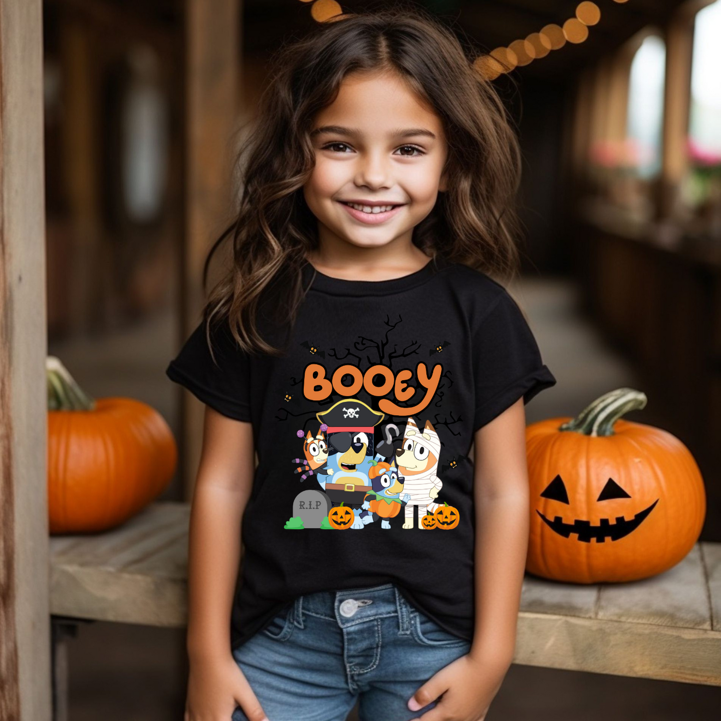 BOOey Custom Kids Halloween Shirt - Cartoon Halloween T-Shirt