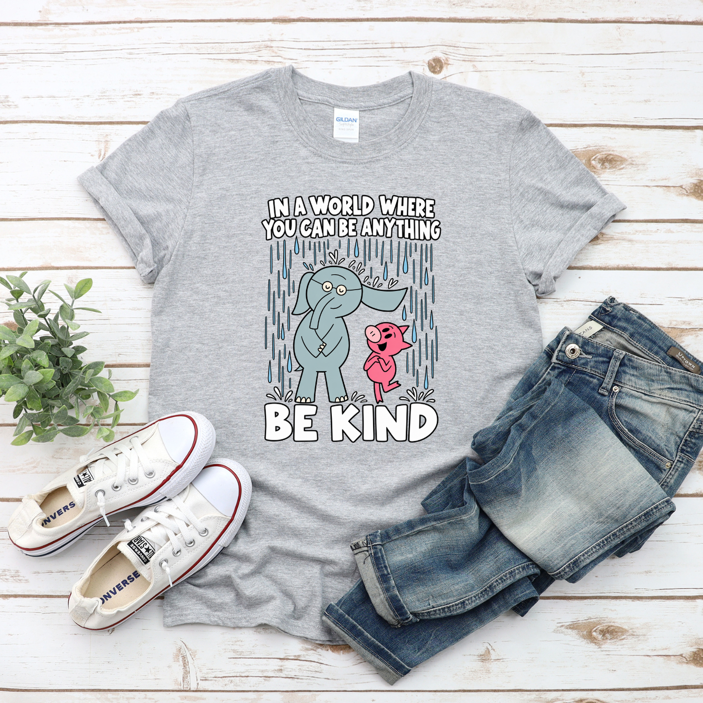 In a world where you can be anything, be kind Cute Custom Tshirt
