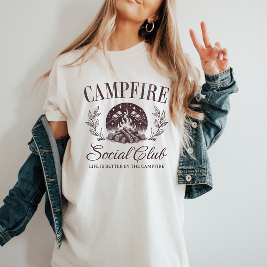 Campfire Social Club T-Shirt | Sweatshirt | Unisex | Camping