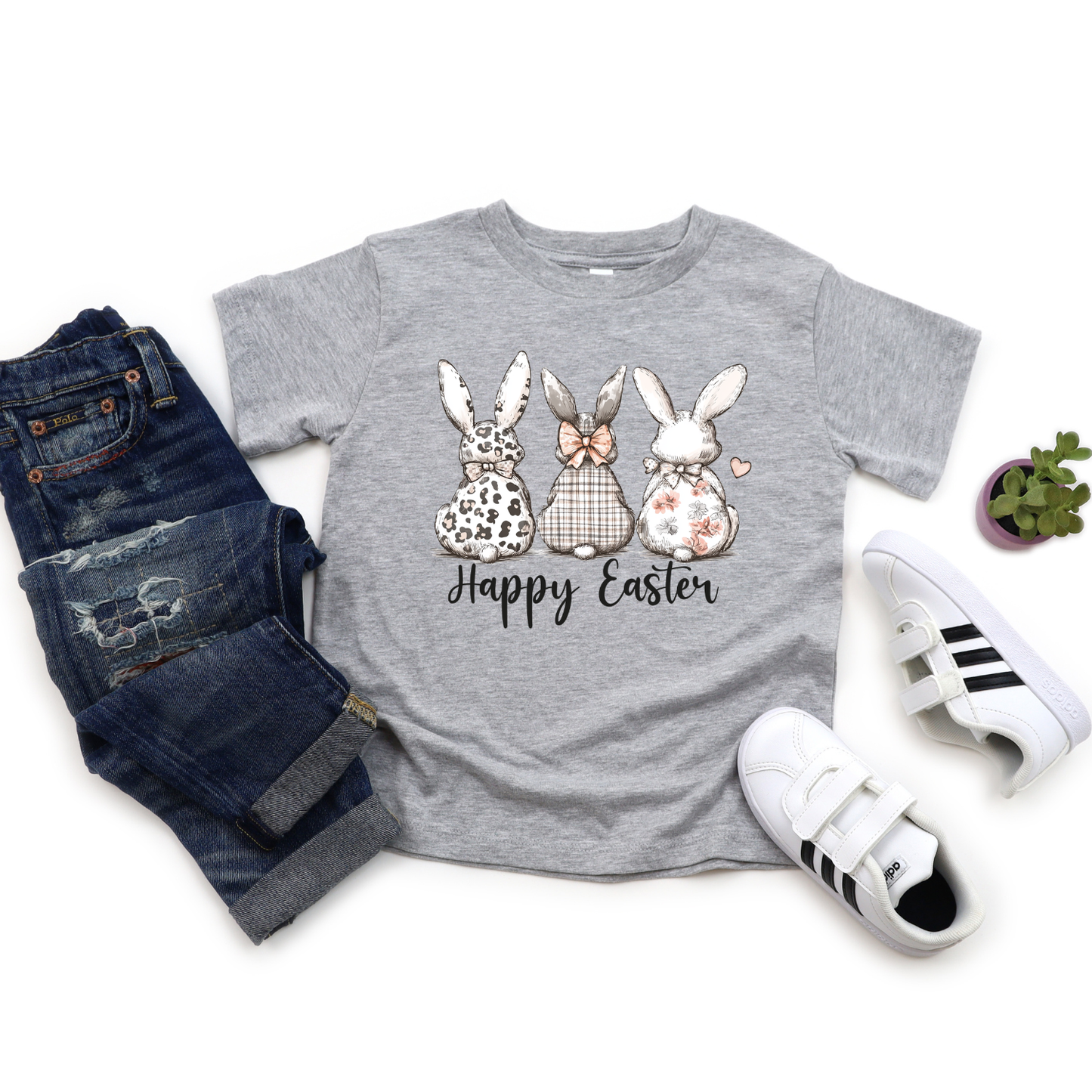 Happy Easter Bunny Shirt | Cute Easter Bunny Tee or Sweatshirt | Youth & Adult Sizes