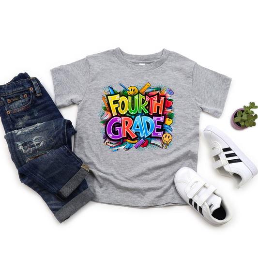 Kids Graffiti-Style Back to School Shirt – Custom Grade