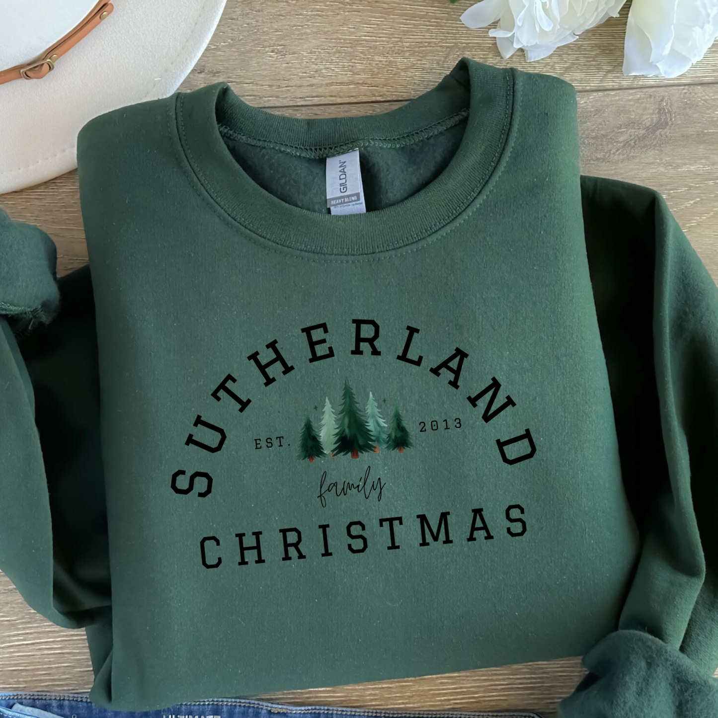 Personalized Family Est Christmas Sweater